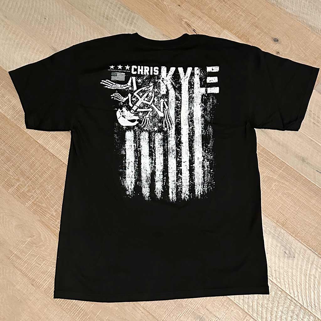 Black and White Chris Kyle Flag Fade Shirt