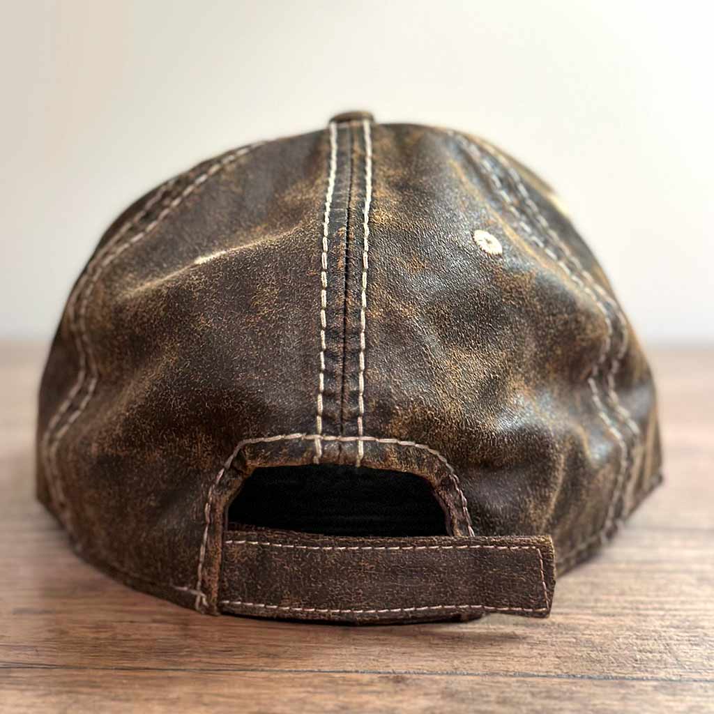 Leather CKFF Circle Ball Cap