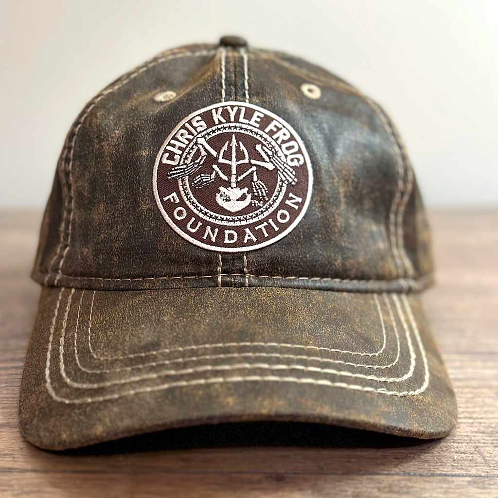 Leather CKFF Circle Ball Cap
